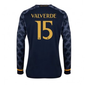 Real Madrid Federico Valverde #15 Borta Kläder 2023-24 Långärmad